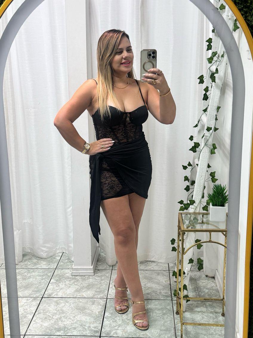 Lace Draped Mini Dress