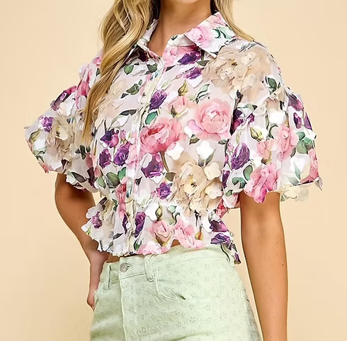 3D Floral Top
