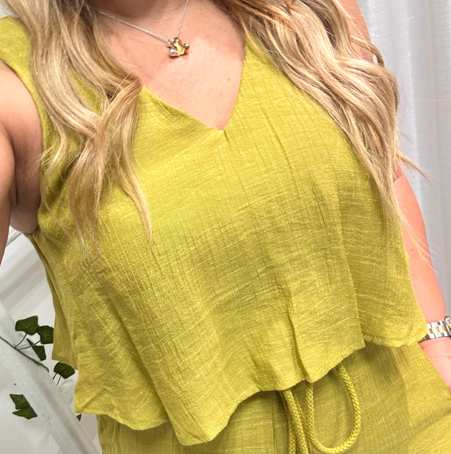 V Neck Sleeveless Jumpsuit