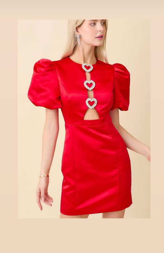 Heart Elegant Mini Dress