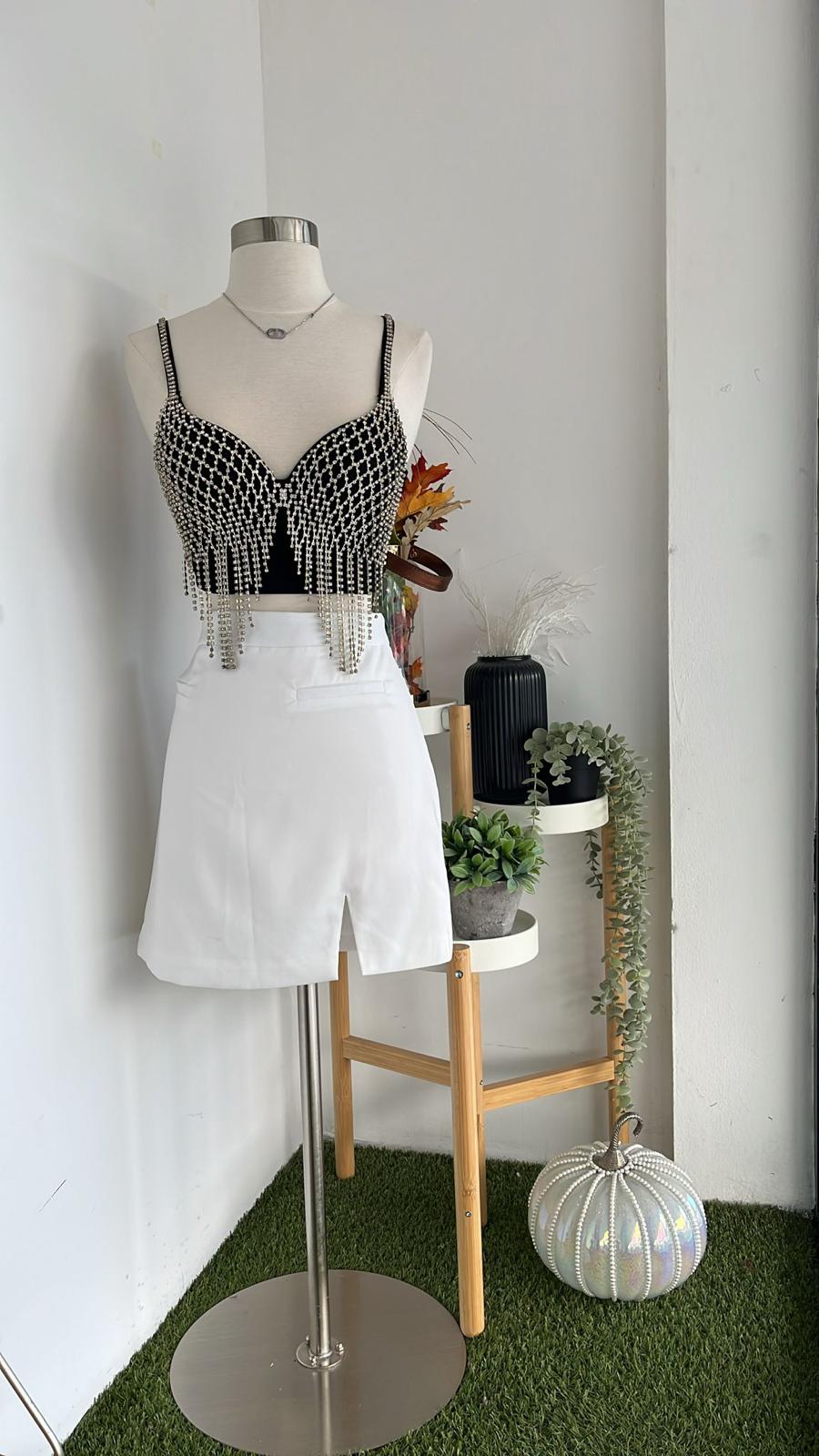 Bustier with Rhinestone
