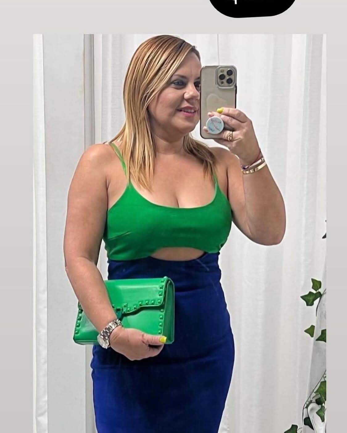 Green and Blue Dress