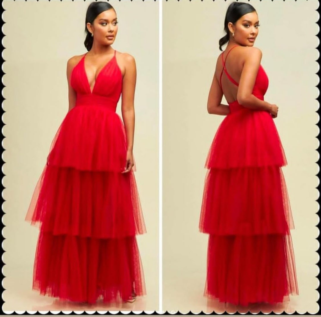 Red Dress Tull