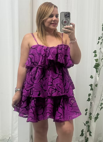 Ruffle Magenta Dress