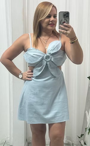 Flower Top Mini Dress