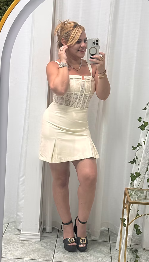 Corset Lace Mini Dress