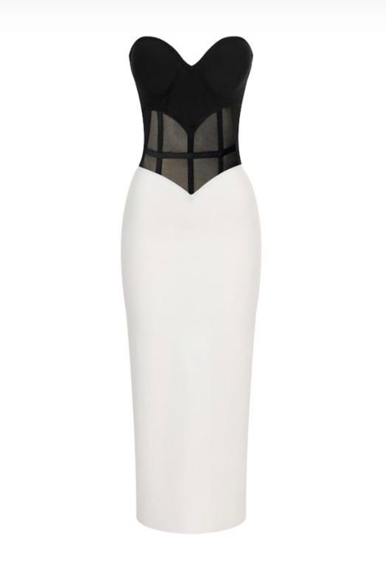 Black & White Bustier Dress