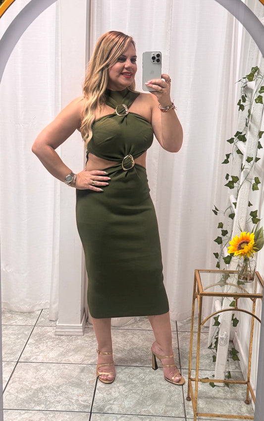 Cut Out Midi Dress