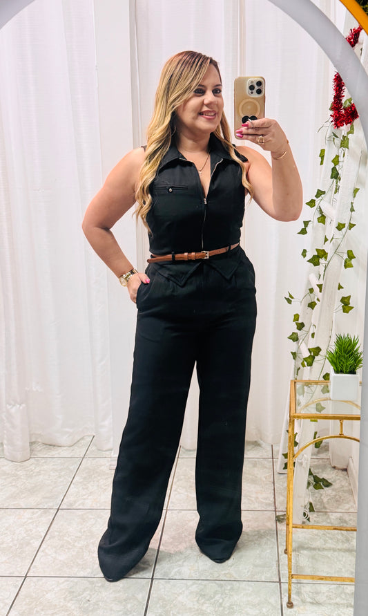 Solid Color Pants Set