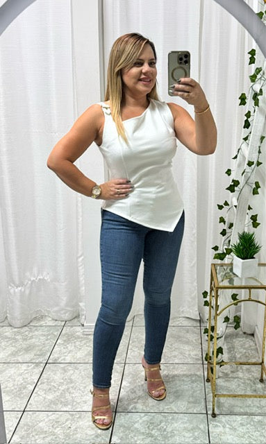 Asymetrical Neck Top